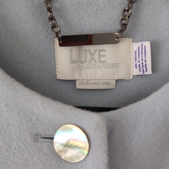 Seraphine Maternity Light Blue Coat - Picture 2 of 4